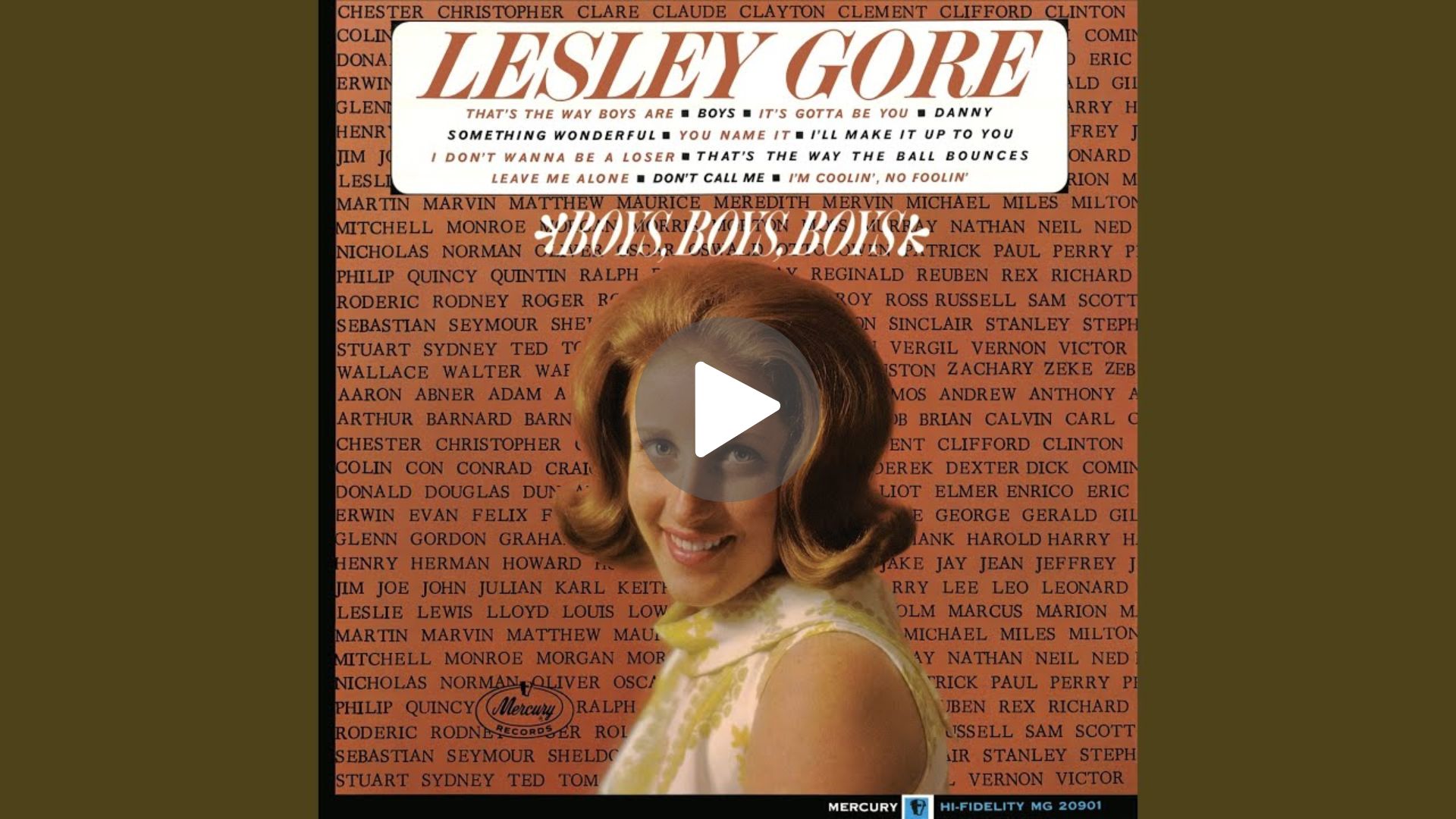 Lesley Gore – I Don’t Wanna Be a Loser